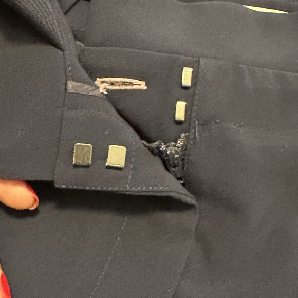 Boden Women 8R US 12R UK Pants Flat Front Wide Leg Cropped Navy Blue - Picture 4 of 8